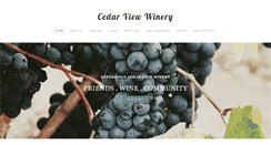Desktop Screenshot of cedarviewwinery.com